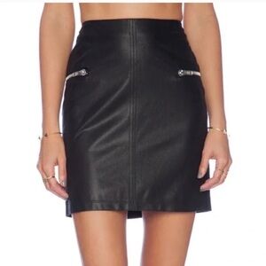 BCBGeneration Zip-Detail Mini Faux Leather Skirt 10